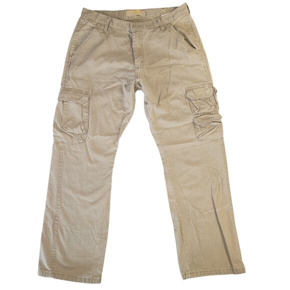Wrangler Cargo Pants Men’s 30x28 Beige Casual Outdoor Gorpcore Utility - Picture 2 of 11